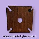 Wine carrier & 4 glasses!